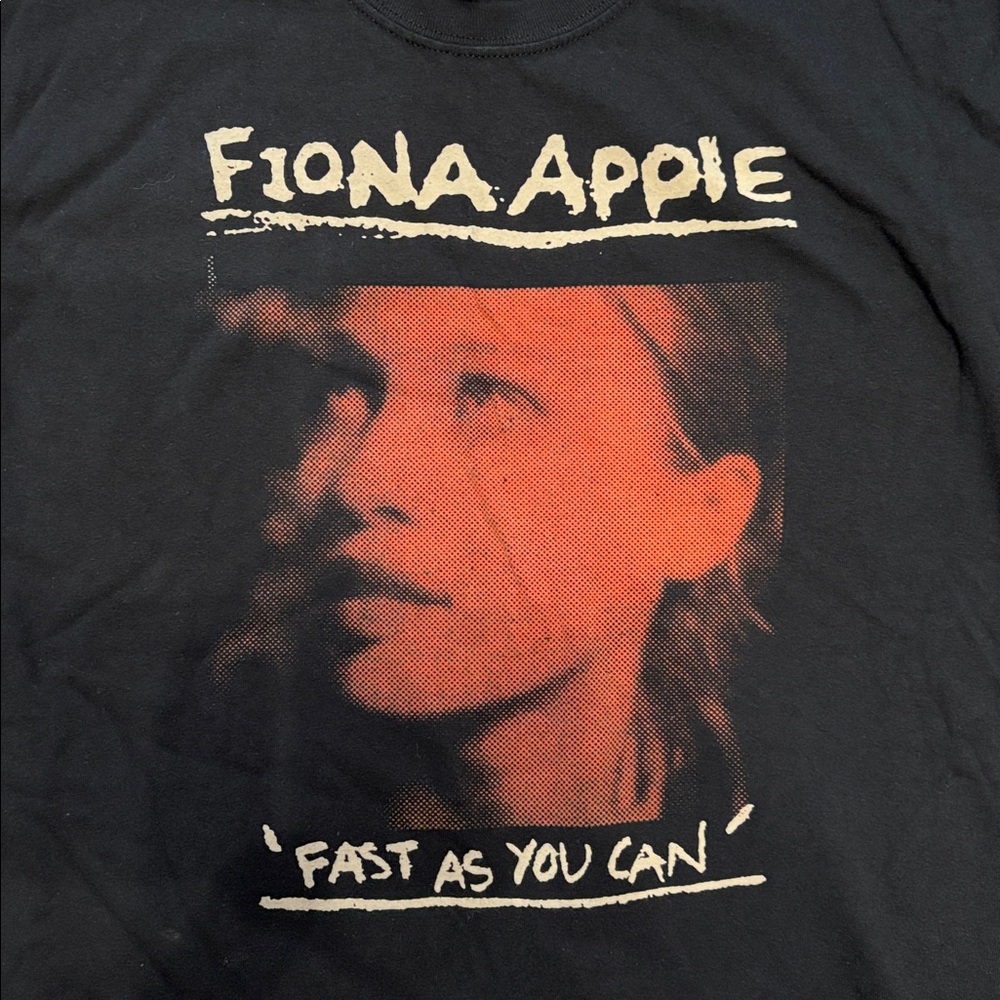 Fiona Apple “Fast As You Can” When The Pawn Short Sleeve Tee Black Unisex Large